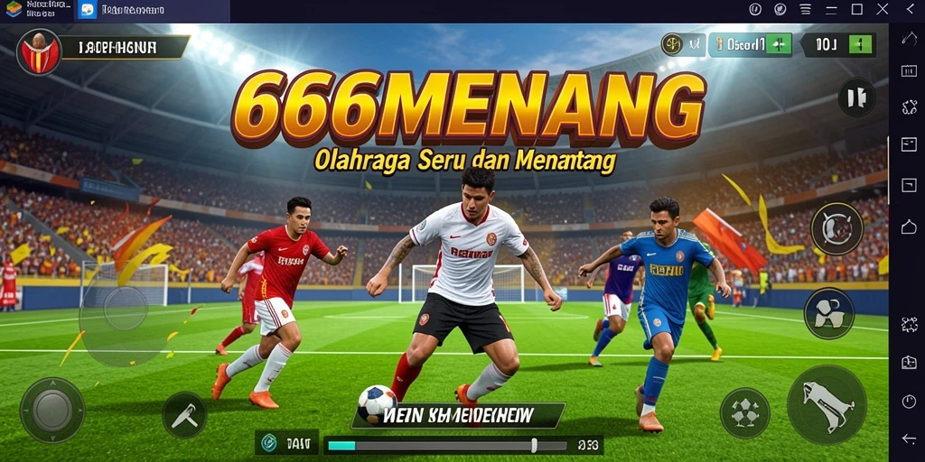 Gameplay seru 666MENANG dengan aksi olahraga penuh semangat.