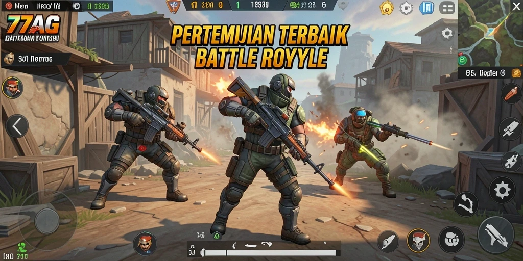 Gameplay seru di arena Battle Royale 77AG.