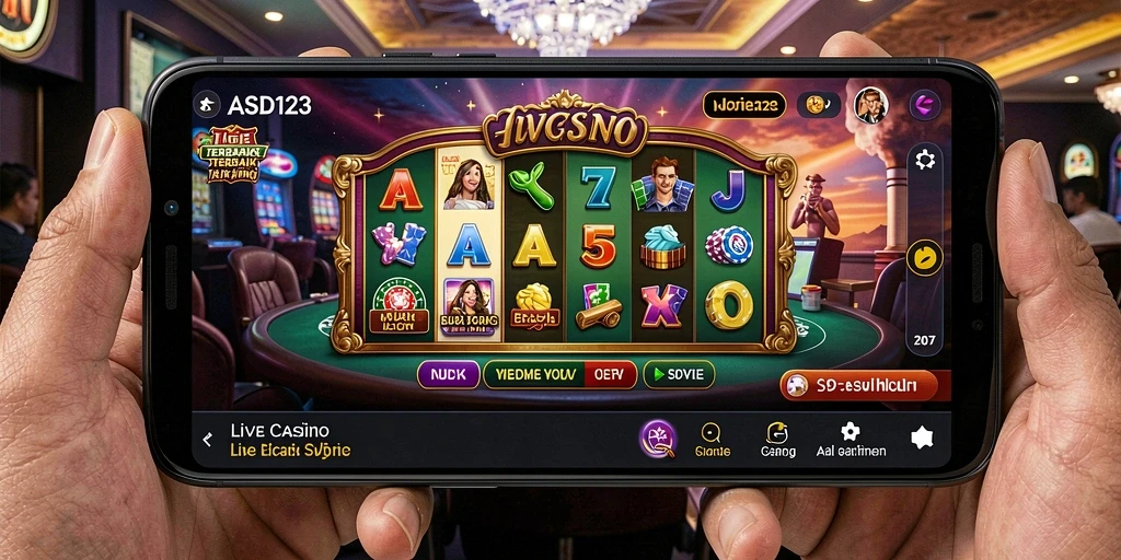 Tampilan gameplay Live Casino yang menegangkan di ASD123.