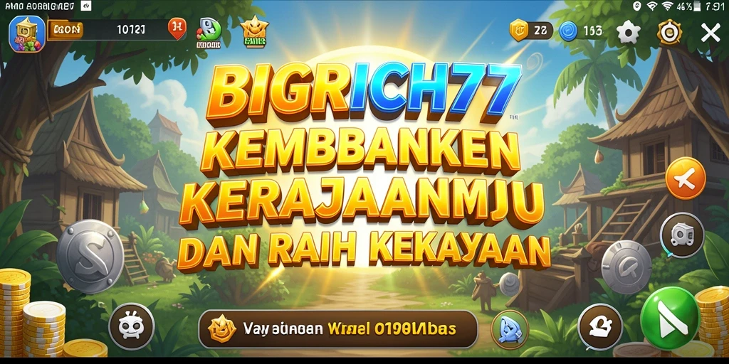 Tampilan gameplay BIGRICH77 menampilkan pengelolaan kerajaan yang mendebarkan.