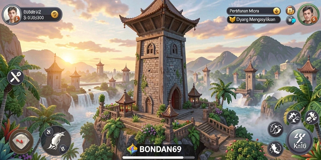 Screenshot gameplay menara pertahanan yang mendebarkan di BONDAN69.