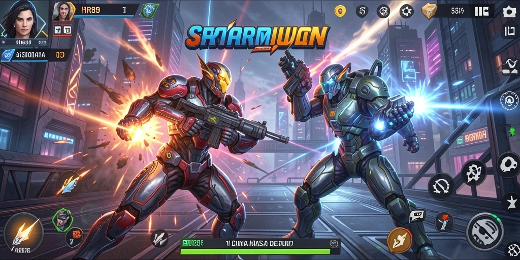 Tampilan gameplay HR89 yang intens dan penuh aksi.