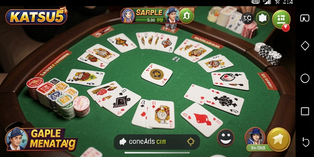 Tampilan gameplay KATSU5 dengan suasana seru dan grafis apik.