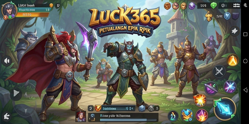 Screenshot gameplay LUCK365 menampilkan aksi seru dalam petualangan RPG.