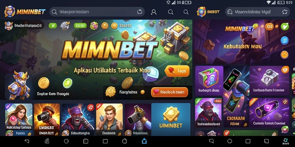 Tampilan antarmuka MIMINBET yang intuitif dan fungsional.