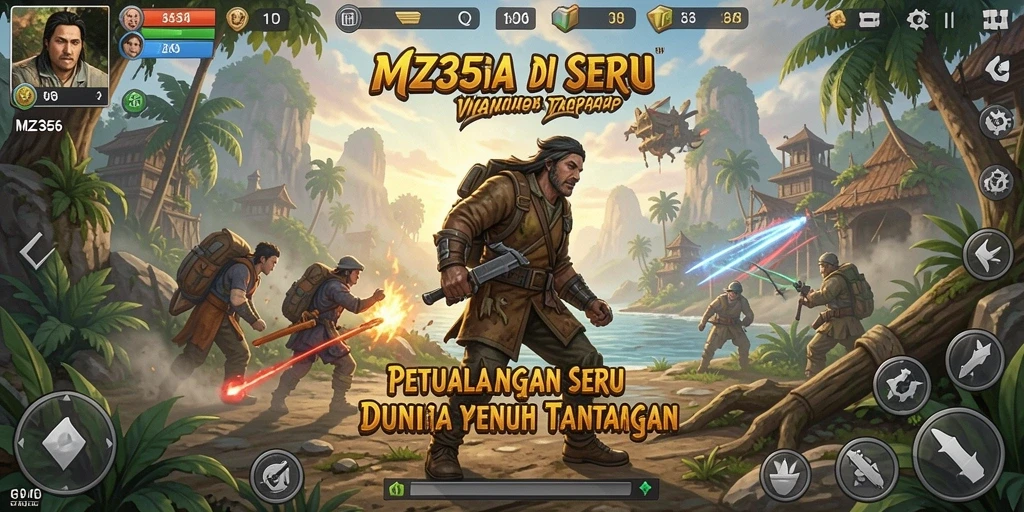 Tampilan gameplay MZ356 yang penuh aksi dan petualangan.