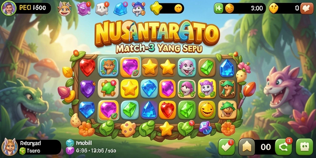 Tampilan gameplay seru NUSANTARATOTO dengan grafis berwarna-warni.