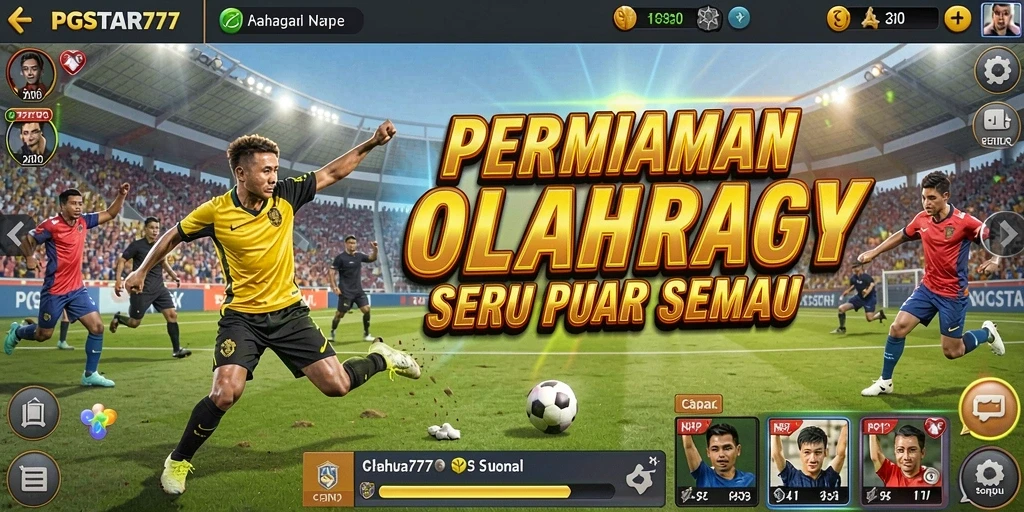 Screenshot PGSTAR777 menunjukkan aksi seru dalam pertandingan olahraga.