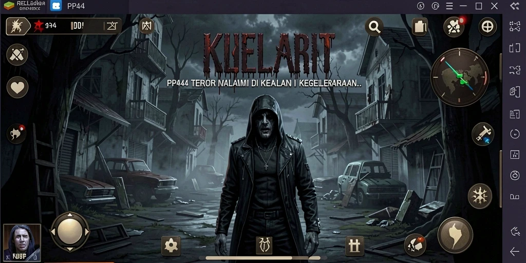 Screenshot menunjukkan gameplay horror yang mencekam dari PP444.