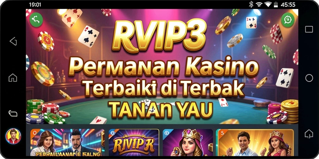 Screenshot RVIP3 menampilkan pengalaman bermain Kasino yang mendebarkan.
