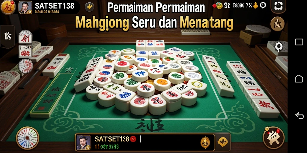 Tampilan menarik dari SATSET138 dengan gameplay Mahjong yang seru.