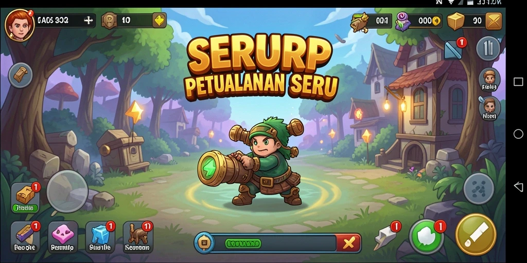 Tampilan gameplay Idle yang menegangkan di SERURP.