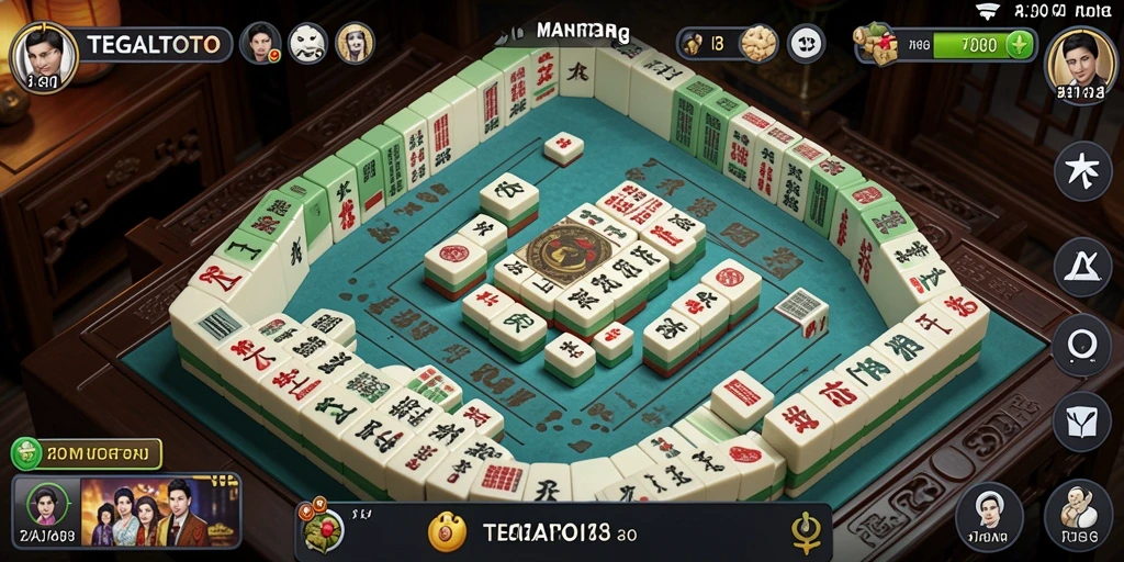 Tampilan gameplay Mahjong yang seru di TEGALTOTO.