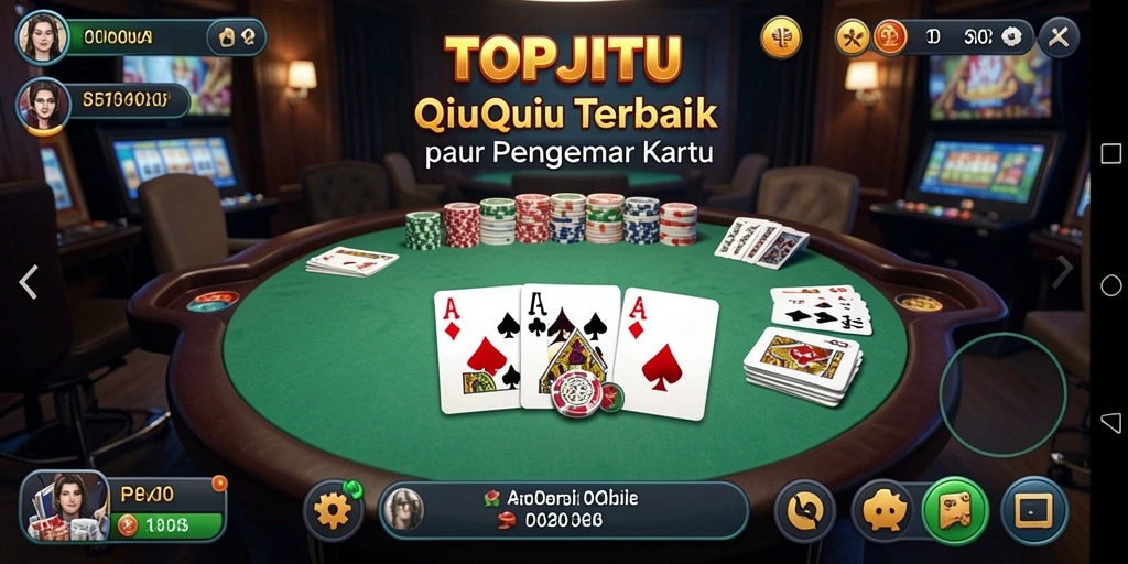 Tampilan menarik dari gameplay QiuQiu di TOPJITU.